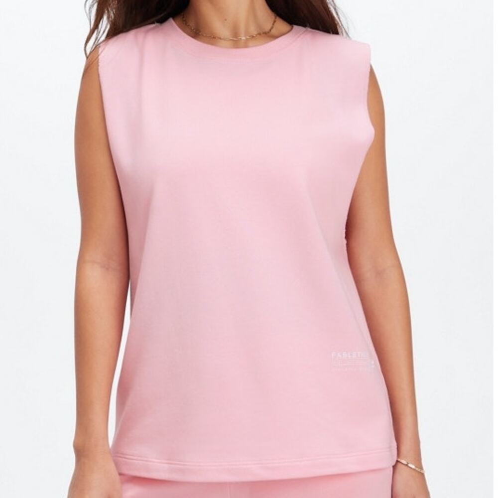 Fabletics Women's Oversized Terry Tank Top Pink Size XL